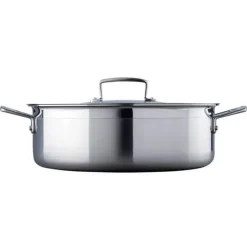 Cacerola baja tipo rustidera acero inox Le Creuset