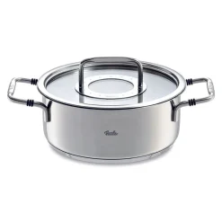 Cacerola 20cm de acero inox con tapa de cristal Bonn Fissler