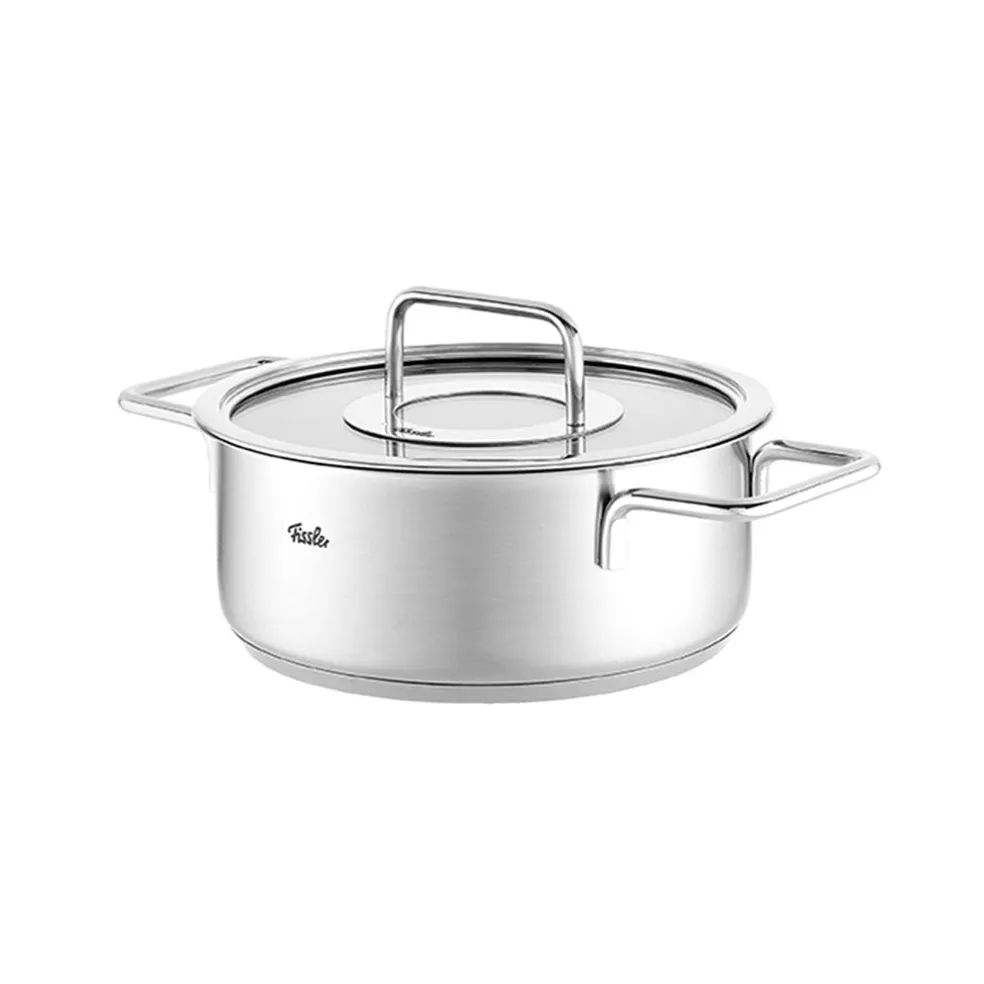 Cacerola de acero inoxidable con tapa de cristal Pure Fissler