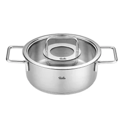 Cacerola de acero inoxidable con tapa de cristal Pure Fissler