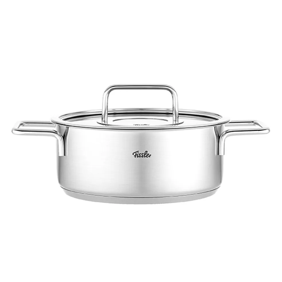 Cacerola de acero inoxidable con tapa de cristal Pure Fissler