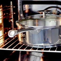 Cacerola y sauté de acero inoxidable multicapa Casteline Cristel