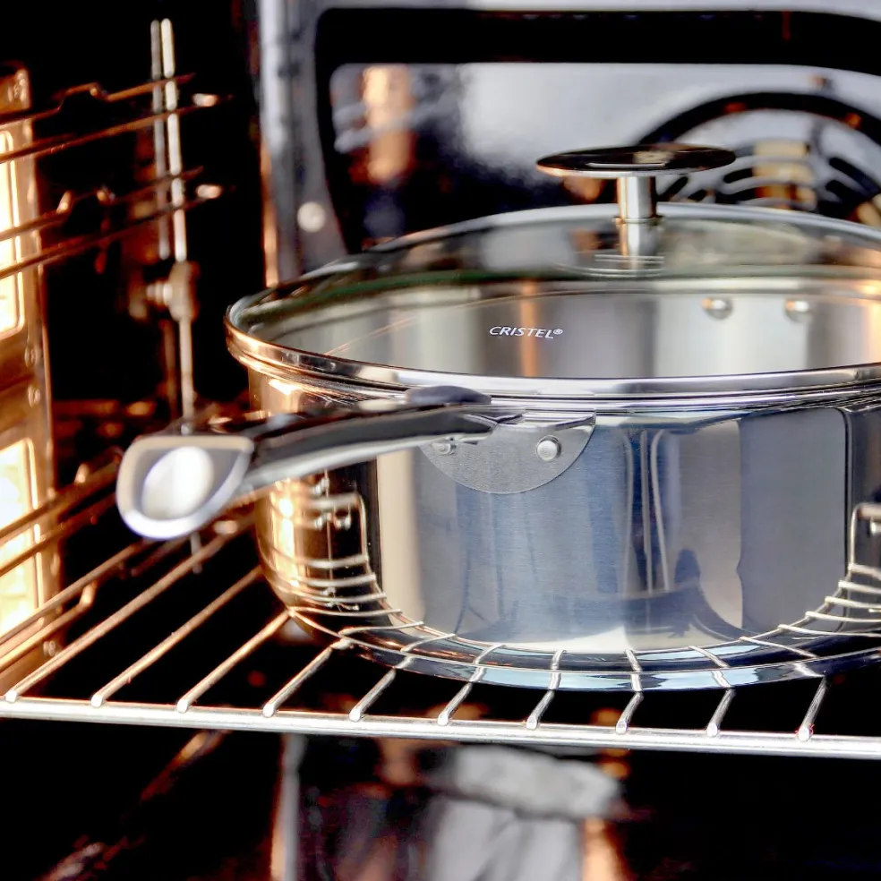 Cacerola y sauté de acero inoxidable multicapa Casteline Cristel