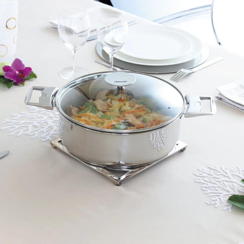 Cacerola y sauté de acero inoxidable multicapa Casteline Cristel