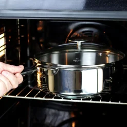 Cacerola y sauté de acero inoxidable multicapa Casteline Cristel