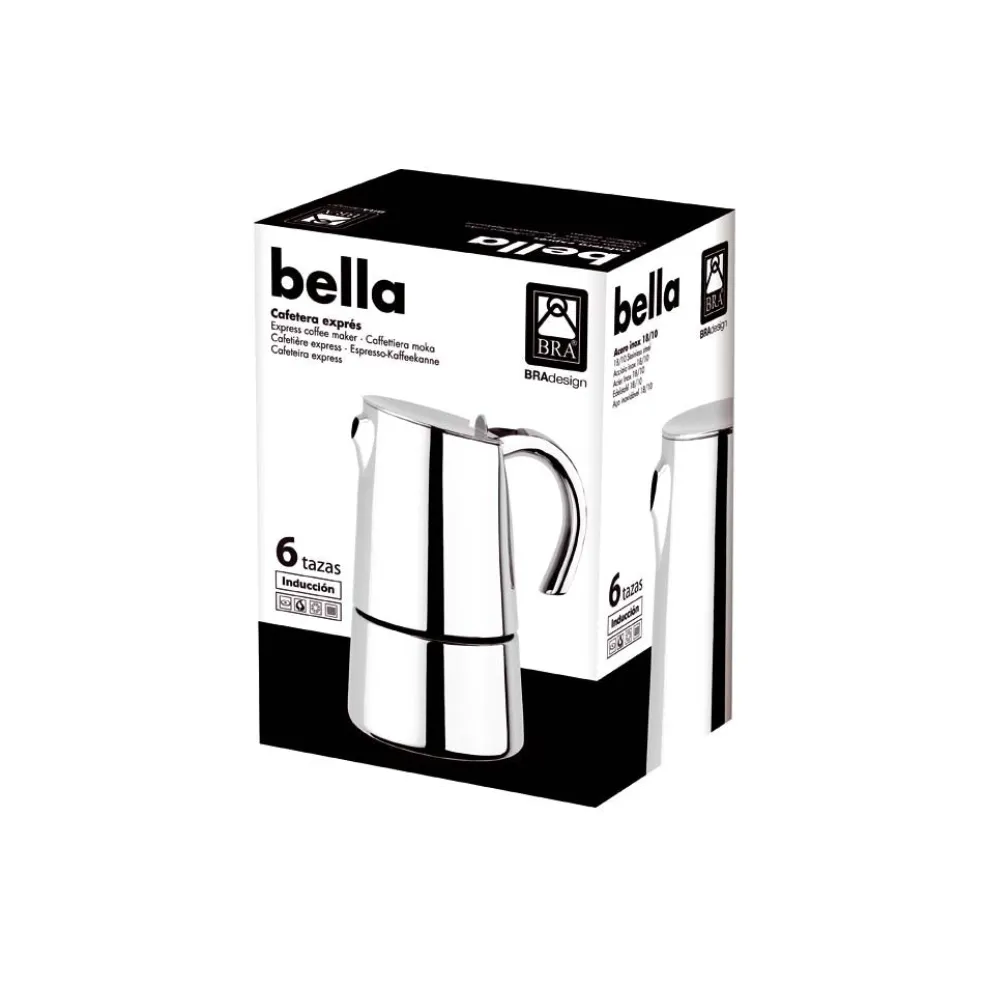 Cafetera Bra Bella de acero inoxidable