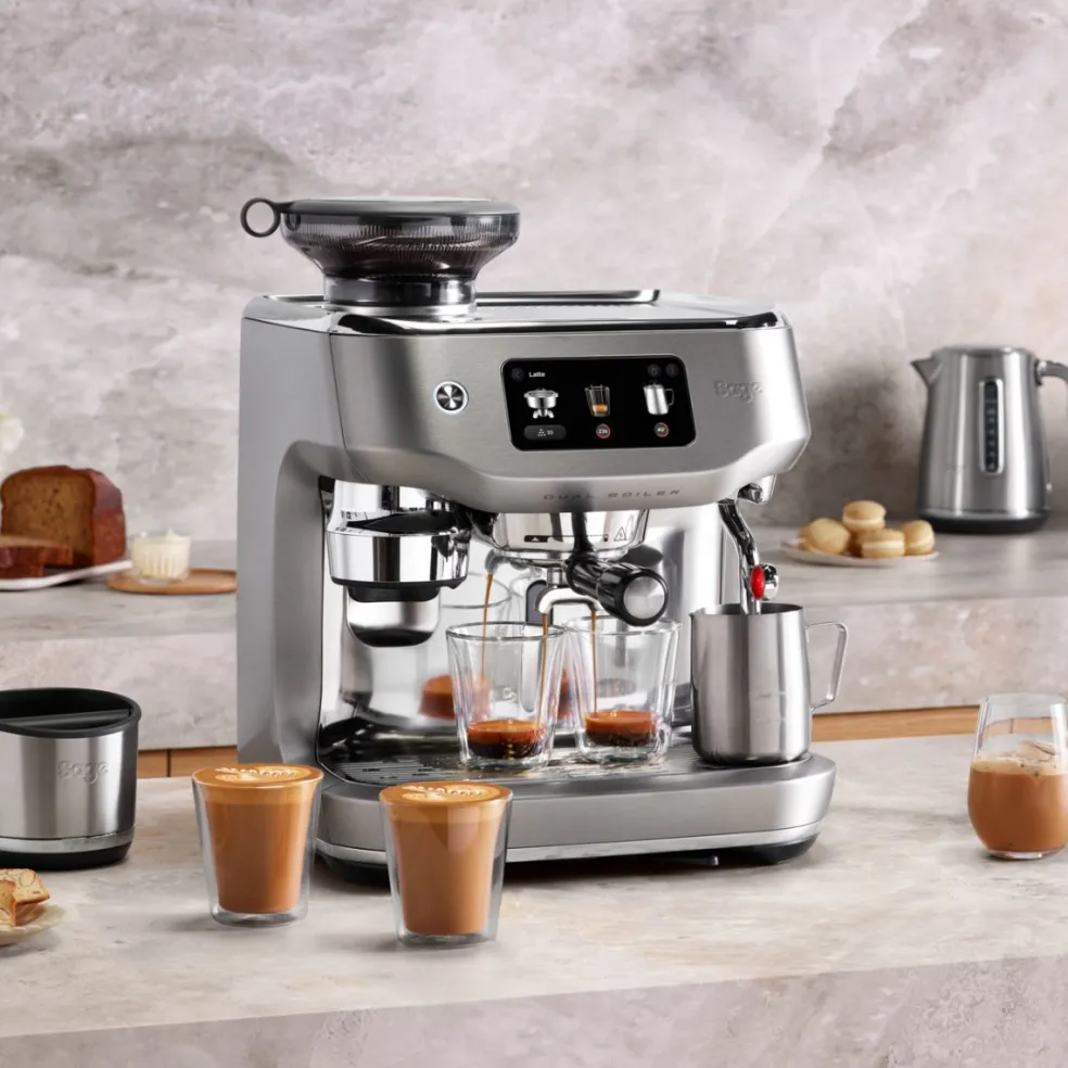 Cafetera espresso automática con molinillo y pantalla táctil The Oracle™ Dual Boiler Sage