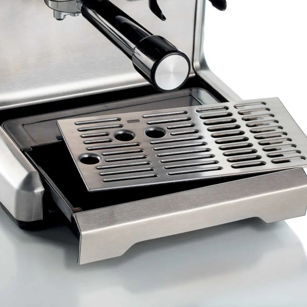 Cafetera Espresso de metal con molinillo de café y monodosis Ariete