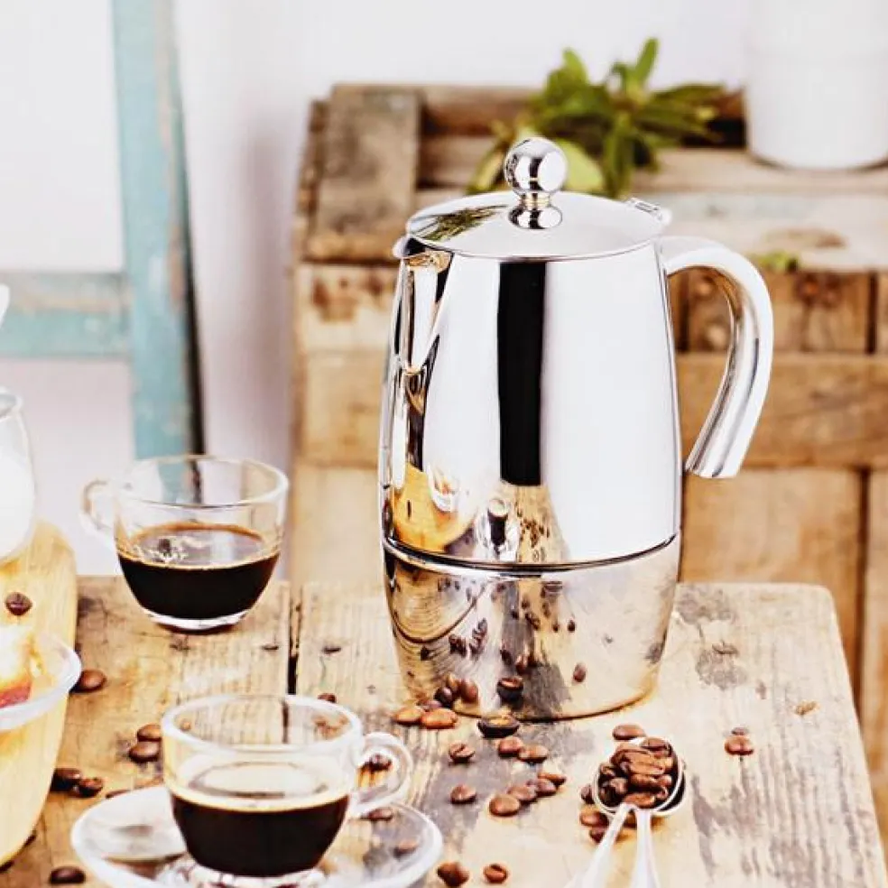 Cafetera italiana de acero inoxidable Magna BRA