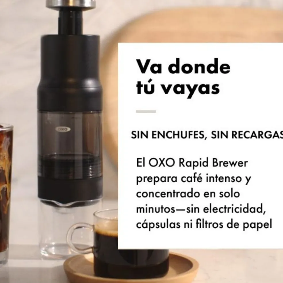 Cafetera portátil manual para café caliente y cold brew Rapid Brewer OXO