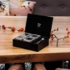 Caja de té de bambú con 4 recipientes y cuchara medidora Bredemeijer