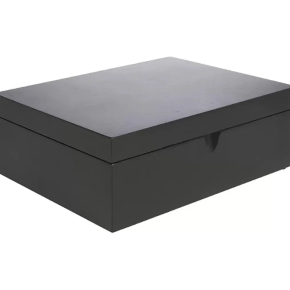 Caja de té de bambú con 4 recipientes y cuchara medidora Bredemeijer