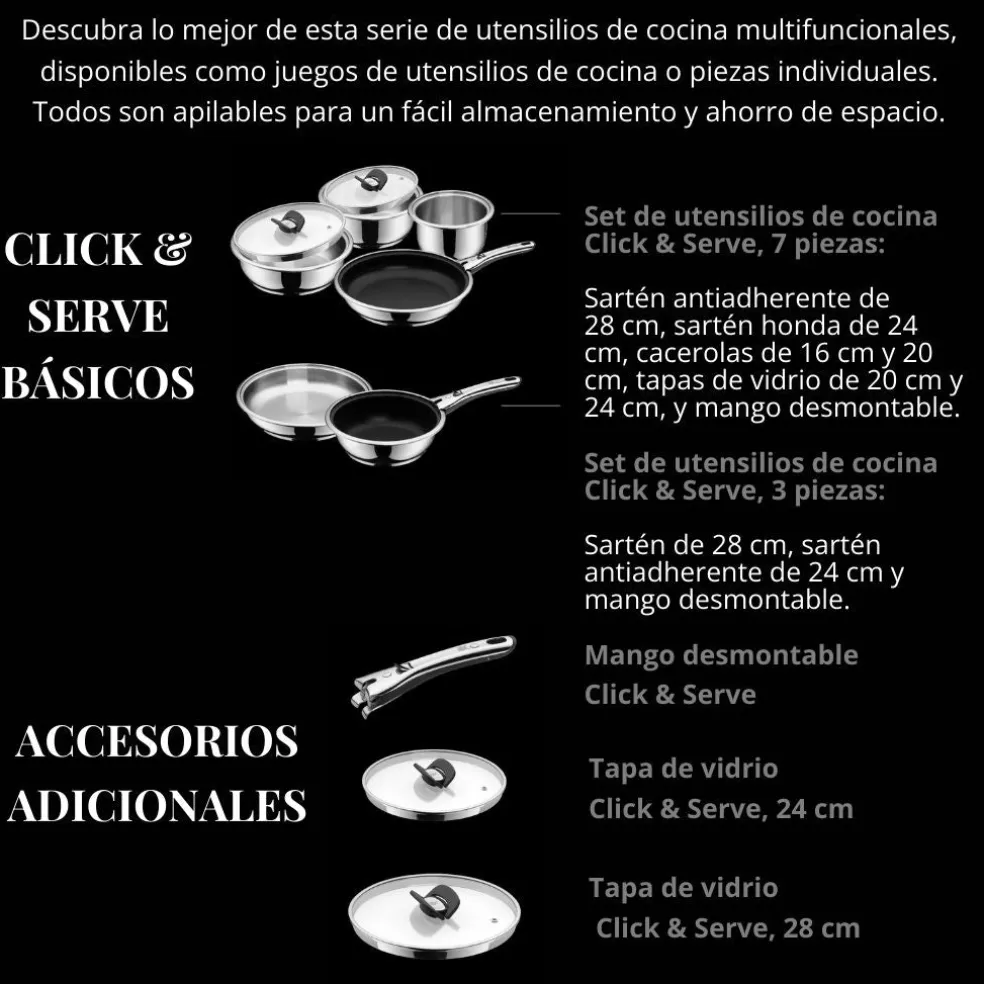 Cazo de acero inox (sin mango) Click & Serve WMF