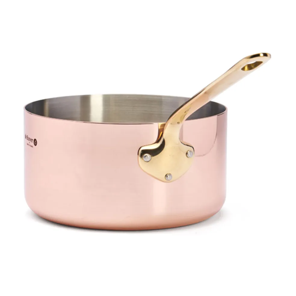 Cazo de cobre Inocuivre mango dorado De Buyer