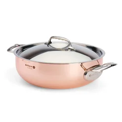 Cazuela baja de cobre con tapa Prima Matera De Buyer (inducción)