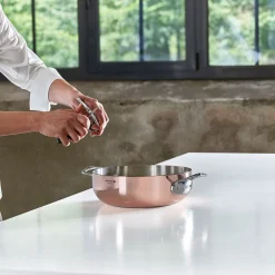 Cazuela baja de cobre con tapa Prima Matera De Buyer (inducción)