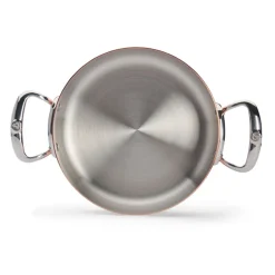 Cazuela de cobre Inocuivre con asas y tapa de inox De Buyer