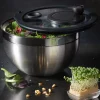 Centrifugadora de acero inoxidable con tapa de vidrio Rösle