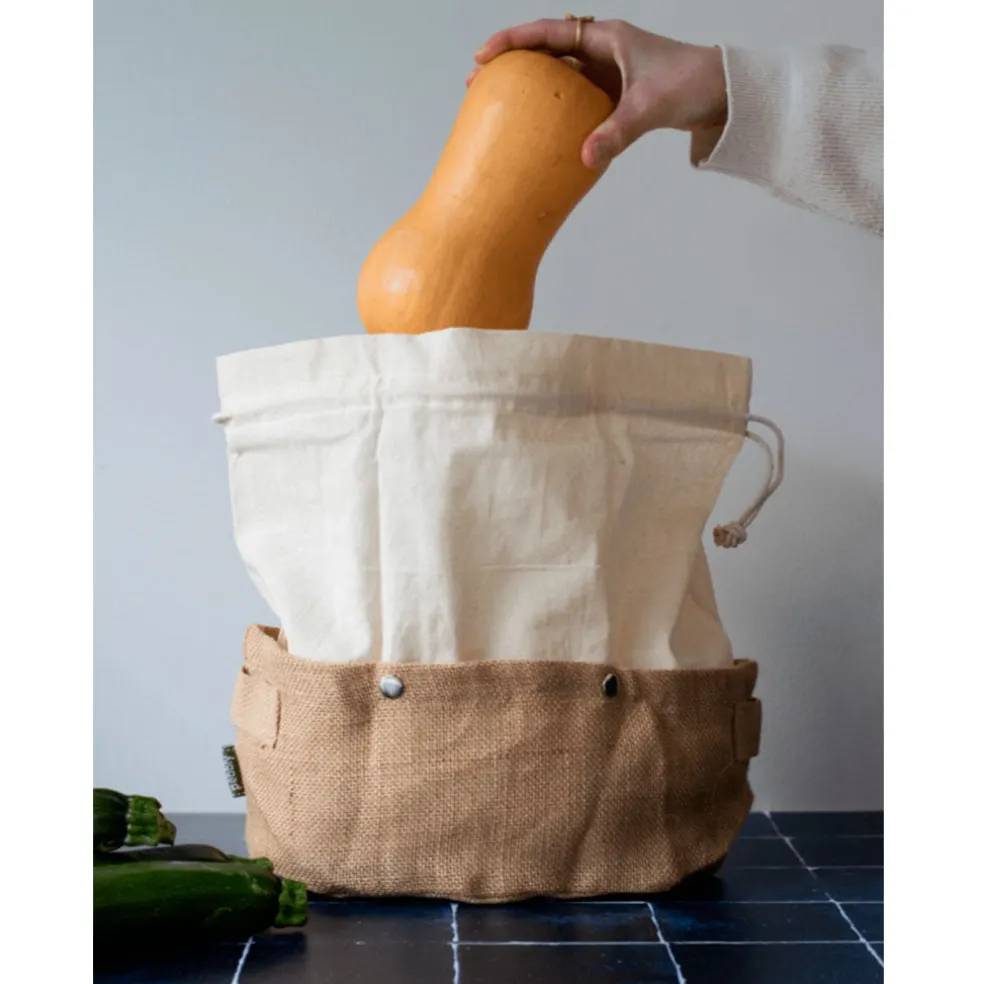 Cesta almacenamiento con bolsa extraíble de Pebbly