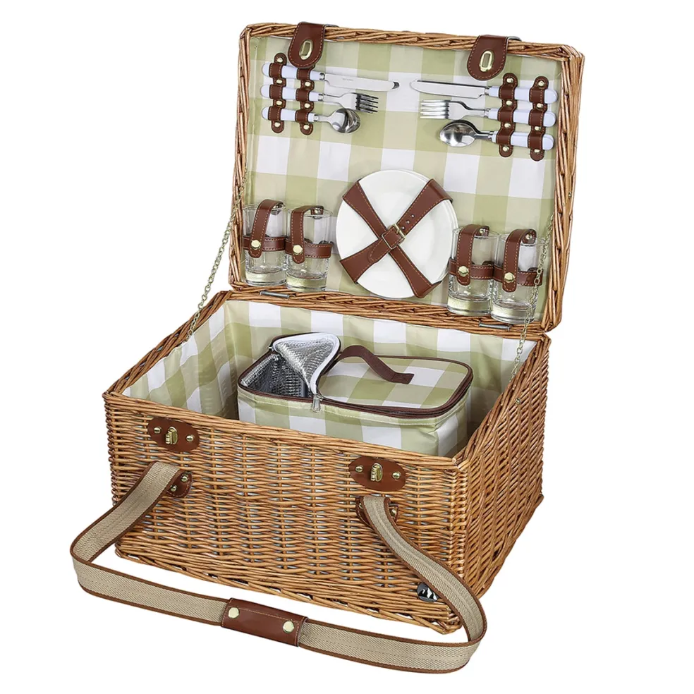 Cesta de picnic DORIO con bolsa térmica extraíble de Cilio