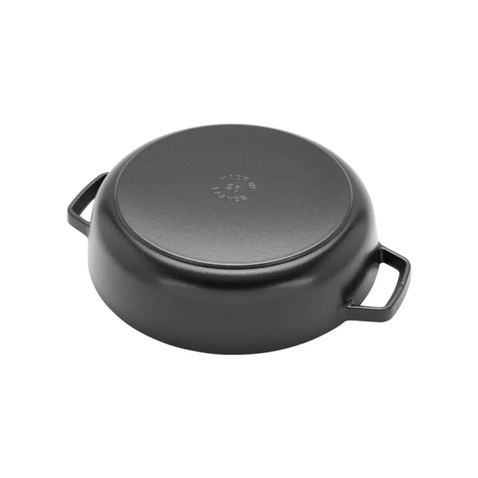 Cocotte baja tipo cacerola de hierro fundido Staub