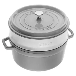 Cocotte de hierro fundido con vaporera de inox Staub