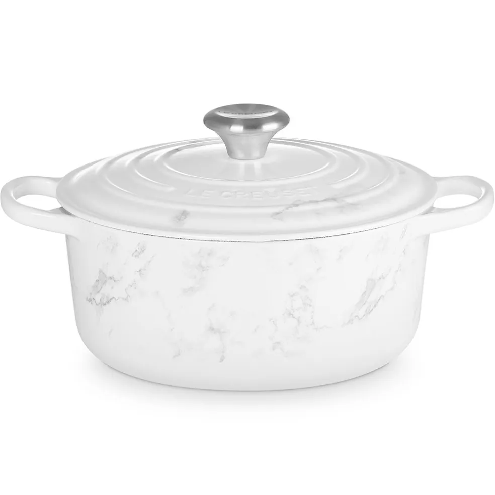 Cocotte de hierro White Marble Le Creuset (Edición Limitada)