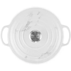 Cocotte de hierro White Marble Le Creuset (Edición Limitada)