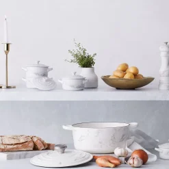 Cocotte de hierro White Marble Le Creuset (Edición Limitada)