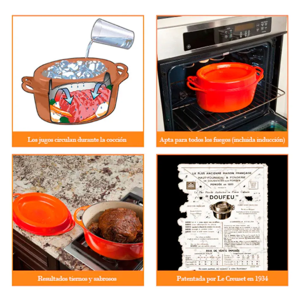 Cocotte Doufeu oval de hierro Le Creuset