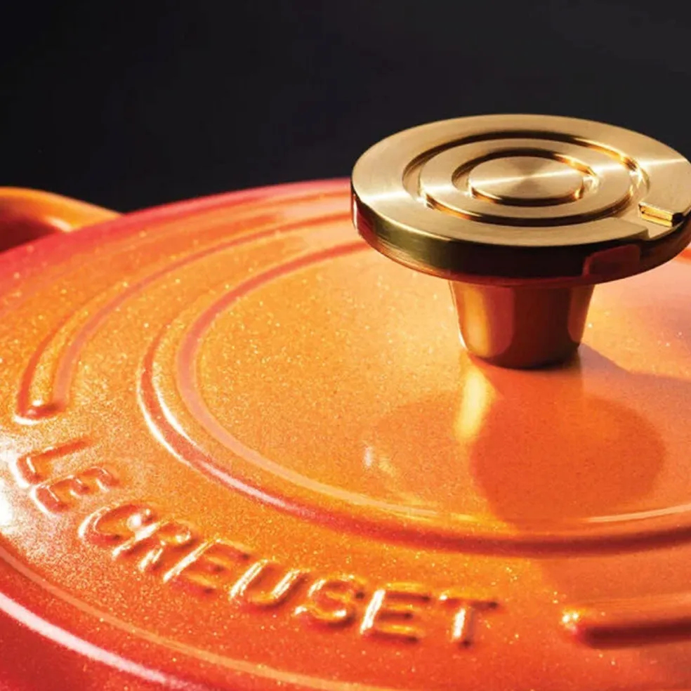 Cocotte Flamme Dorée redonda Ed. Especial Centenario Le Creuset