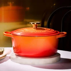 Cocotte Flamme Dorée redonda Ed. Especial Centenario Le Creuset