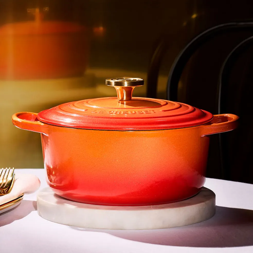 Cocotte Flamme Dorée redonda Ed. Especial Centenario Le Creuset