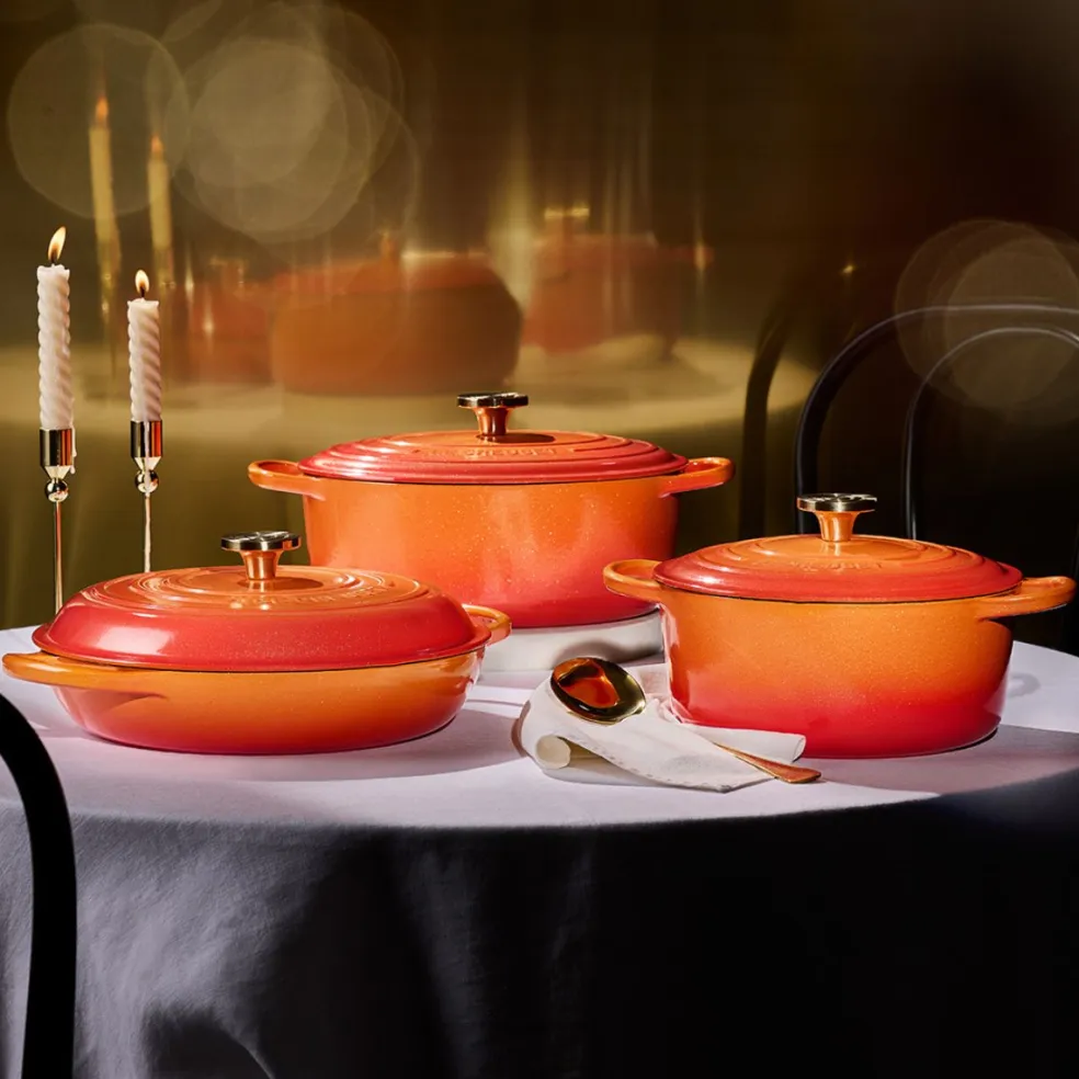 Cocotte Flamme Dorée redonda Ed. Especial Centenario Le Creuset