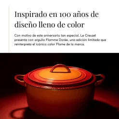 Cocotte Flamme Dorée redonda Ed. Especial Centenario Le Creuset