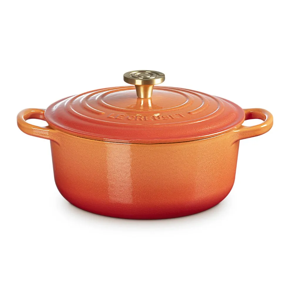 Cocotte Flamme Dorée redonda Ed. Especial Centenario Le Creuset