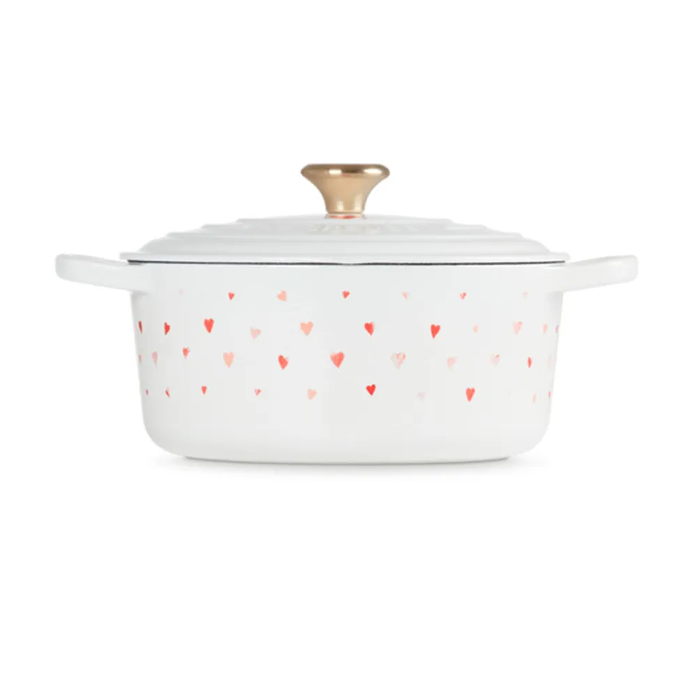 Cocotte redonda con corazones Le Creuset