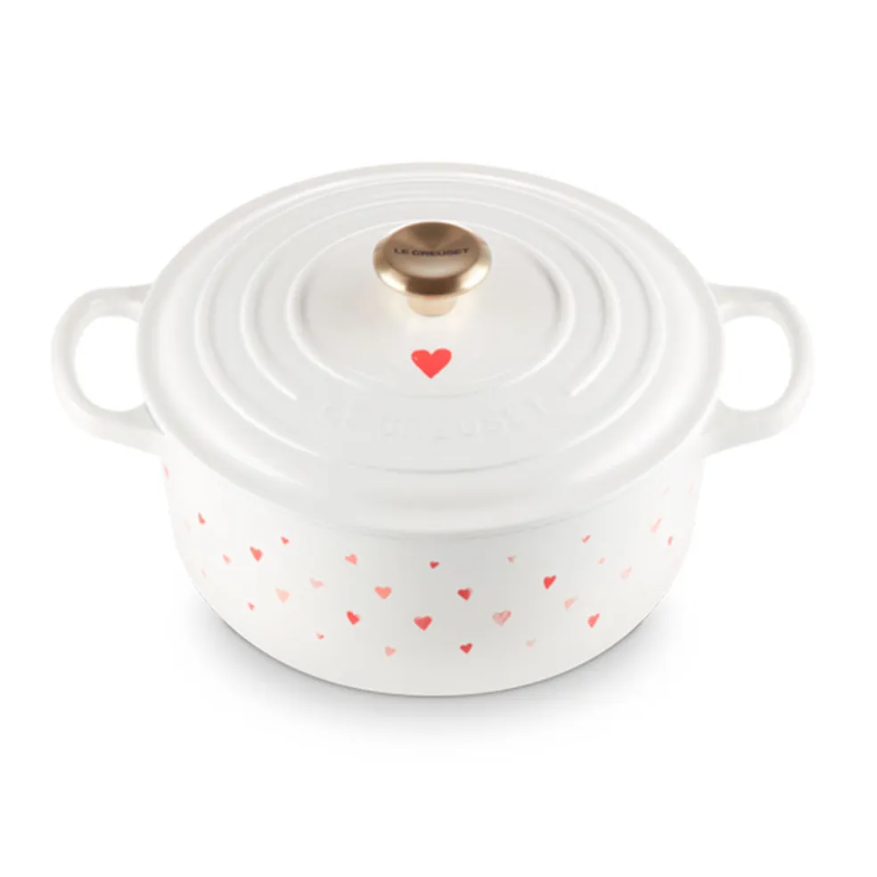Cocotte redonda con corazones Le Creuset