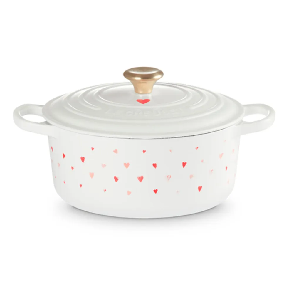 Cocotte redonda con corazones Le Creuset