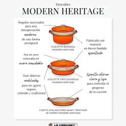 Cocotte redonda de hierro fundido Modern Heritage Le Creuset