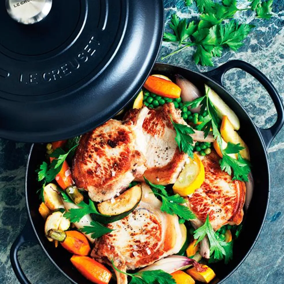 Cocotte tipo Marmita Gourmet negro mate 22cm Le Creuset