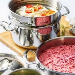 Colador inox para cocer al vapor De Buyer