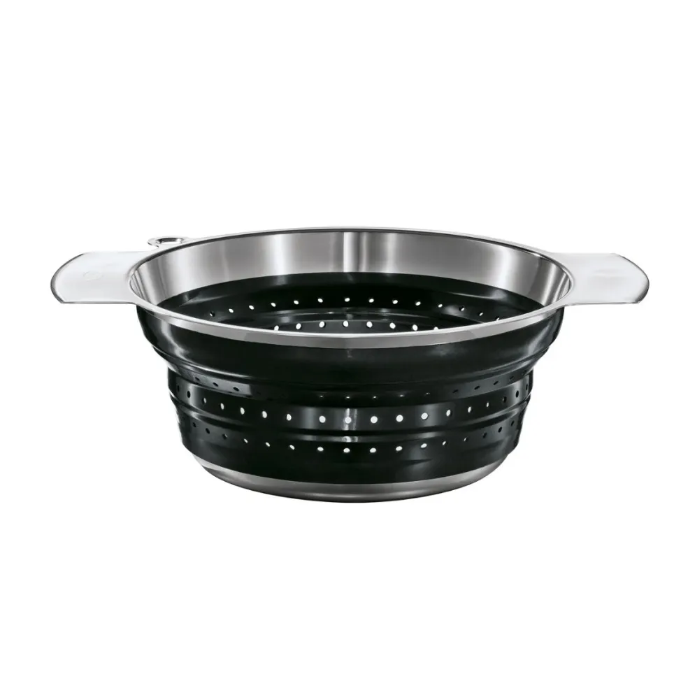 Colador plegable negro Rösle