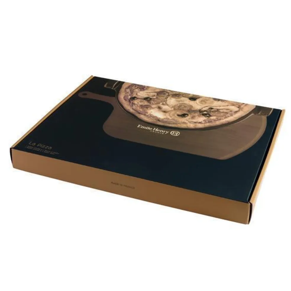 Conjunto bandeja cerámica para pizza y masas + Pala de madera Emile Henry