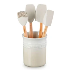 Conjunto de bote con 4 espátulas Le Creuset