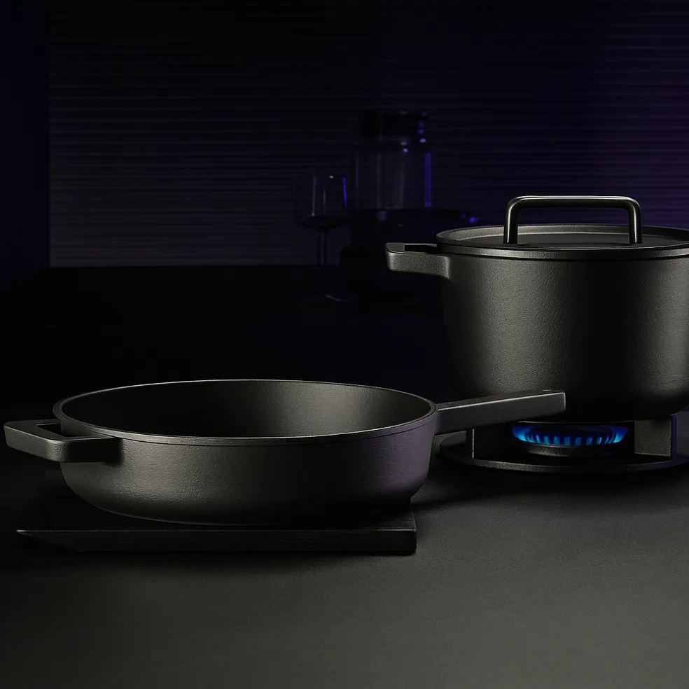 Conjunto de cocotte y sartén de hierro fundido Flavour WMF