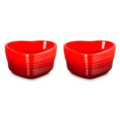 Conjunto de dos ramequines corazón Le Creuset