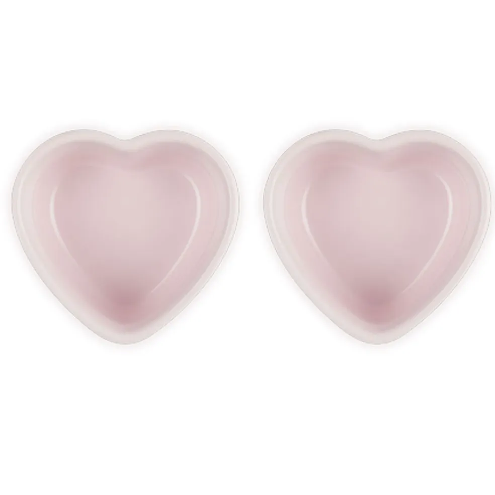 Conjunto de dos ramequines corazón Le Creuset