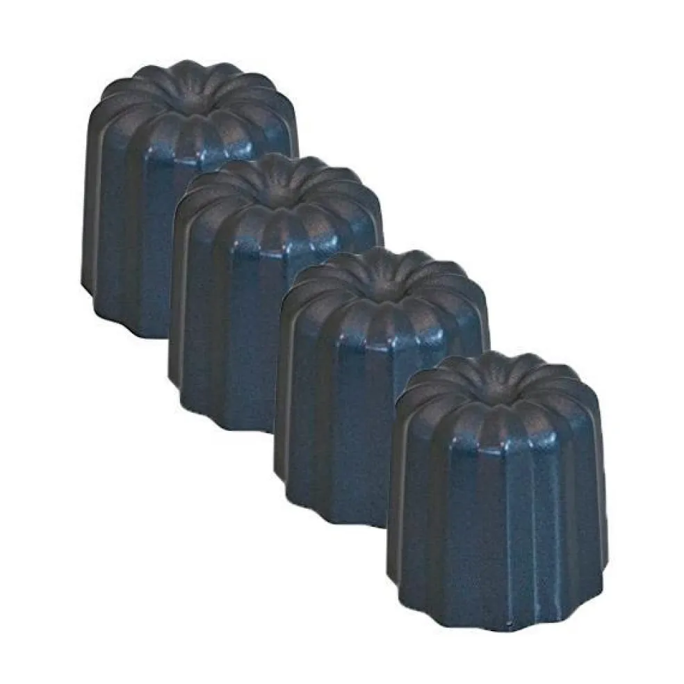 Conjunto de 4 moldes antiadherentes para Cannelés De Buyer
