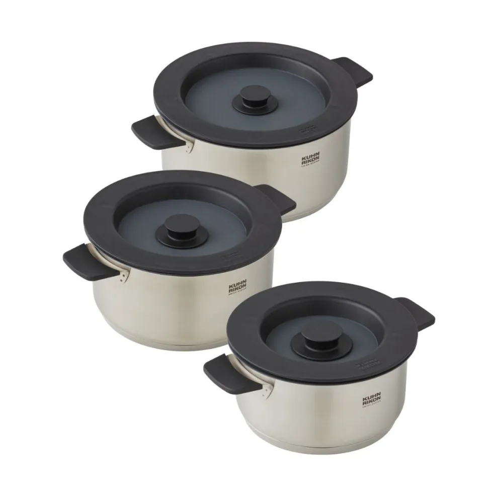 Conjunto de 3 ollas Smart&Compact Kuhn Rikon